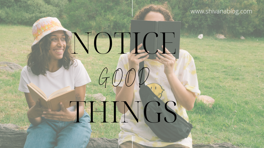 How to notice good things and avoid neagtivity- Shivana Blog image