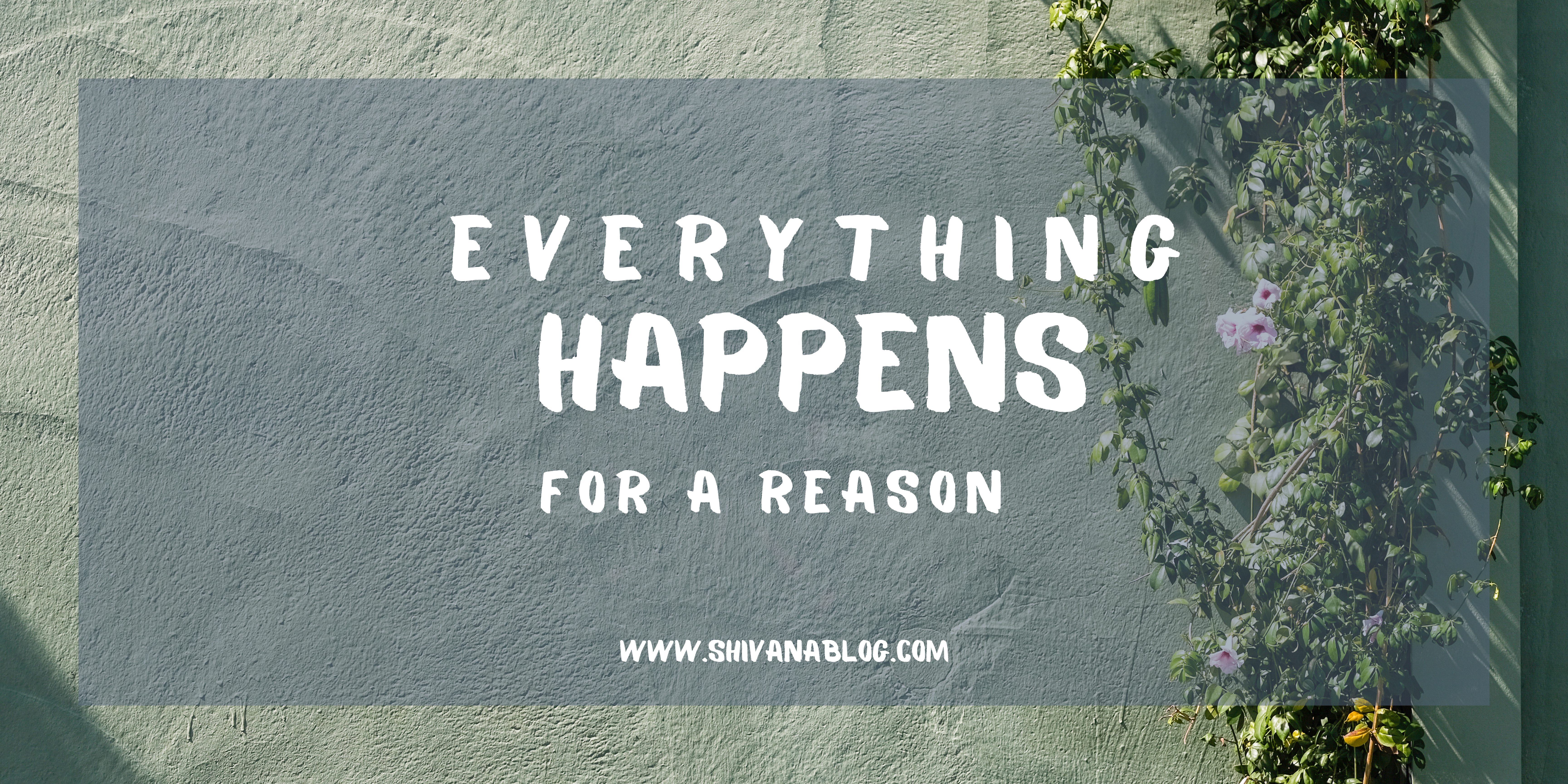 Everything happens for a reason