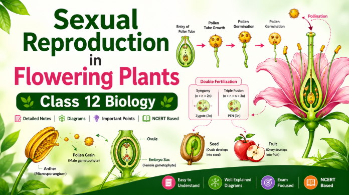 Sexual Reproduction in Flowering Plants: Class 12 Biology Notes